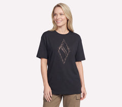 Gold Splatter Diamond Short Sleeve Tee | Skechers online
