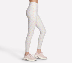 GO WALK Rib Floral Full Length High-Waisted Legging | Skechers outlet