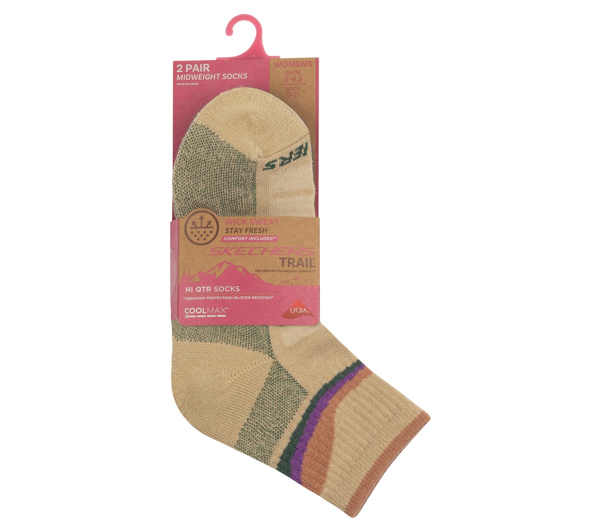 2 Pack Women's Trail Quarter Socks | Skechers USA