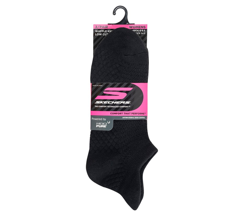 3 Pack Women's Performance Low Cut Textured Socks | Skechers discount