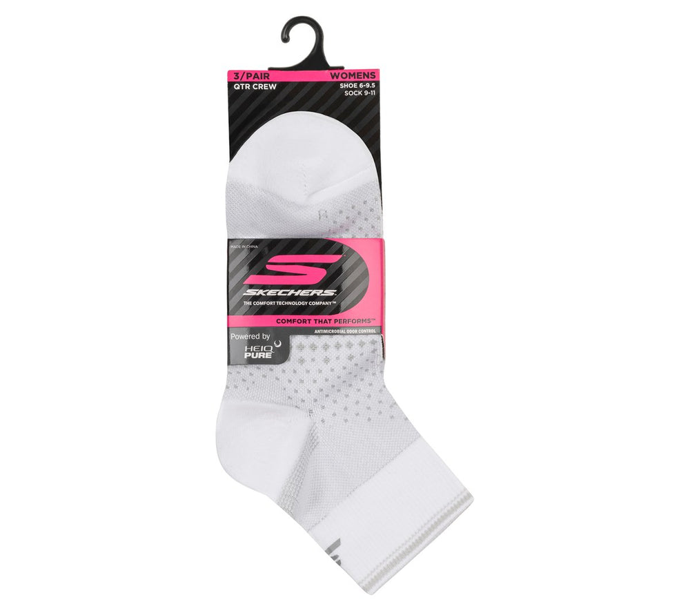3 Pack Women's Reflective Performance Quarter Socks | Skechers USA